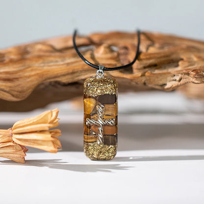 Cross Orgone Pendant Energy Necklace with Tiger Eye Crystals for Healing Chakra Reiki Energy Quartz Jewelry