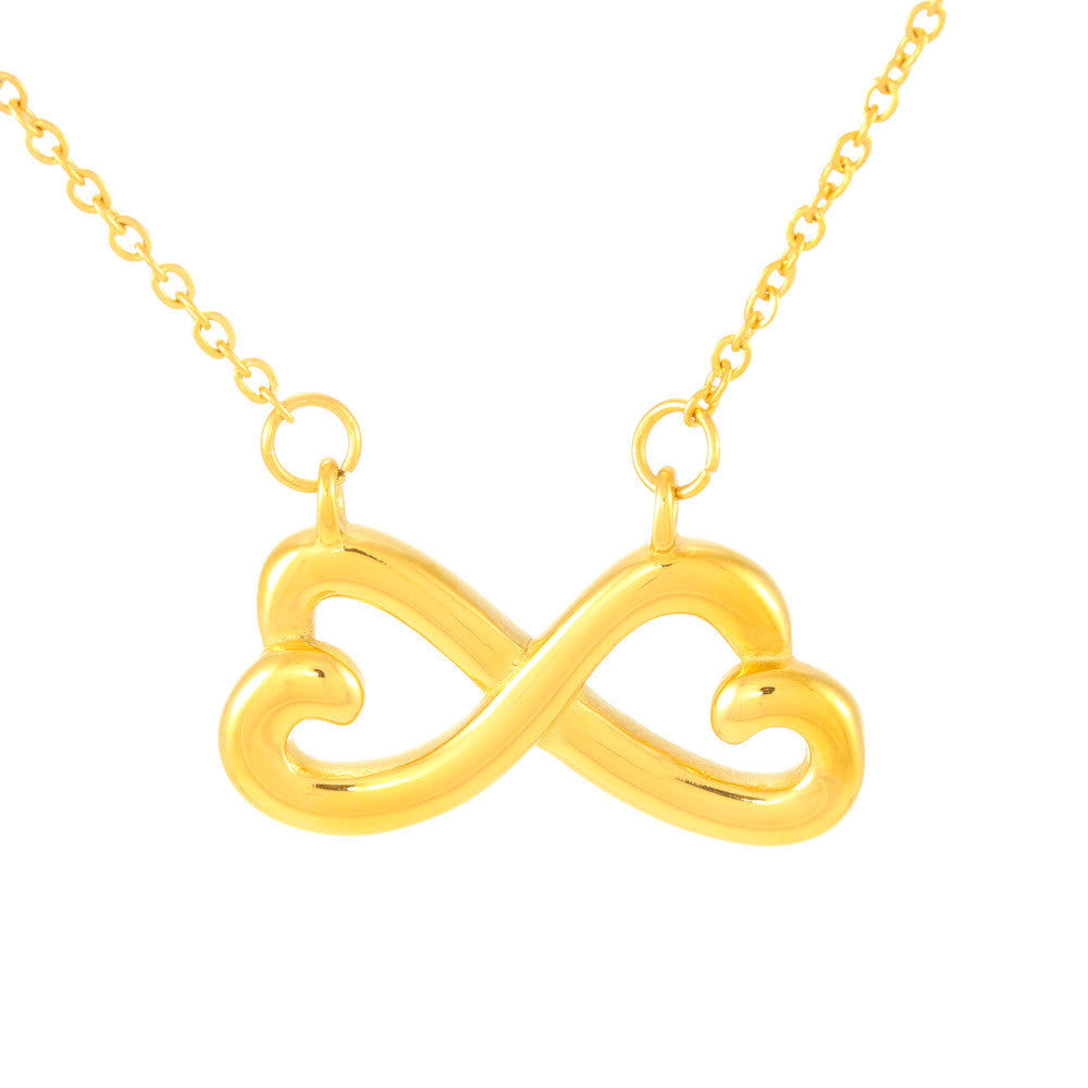 Best Friends Endless Love (Infinity Hearts) Necklace - Message Card Jewelry 14k White or 18k Gold finishes available