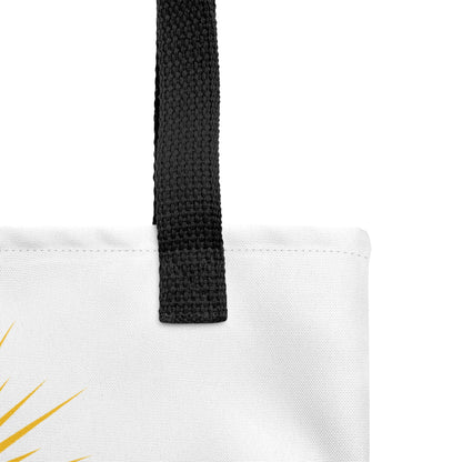 Crisp White and Colorful Summer Fun Tote bag 15"x15" 44LB Capacity Cotton Handles