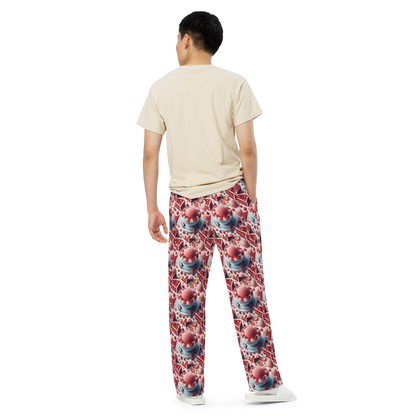 Strawberry Ice Cream and Red Velvet Cake All-over print unisex wide-leg pants Sizes to 6XL