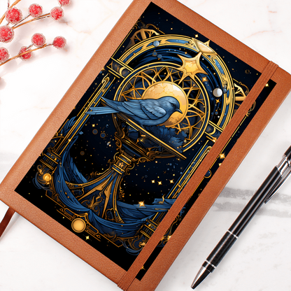 Bluebird Celestial Portal - Vegan Leather Graphic Journal