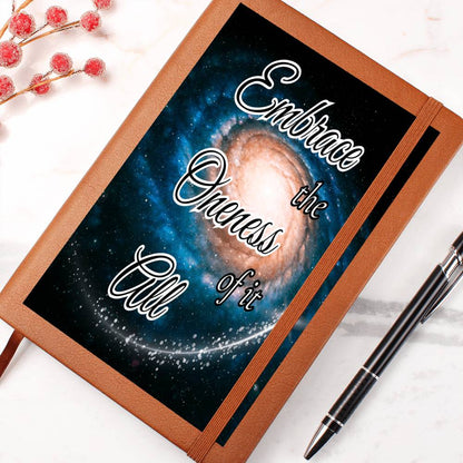 Embrace the Oneness of it all Graphic Journal Vegan Leather
