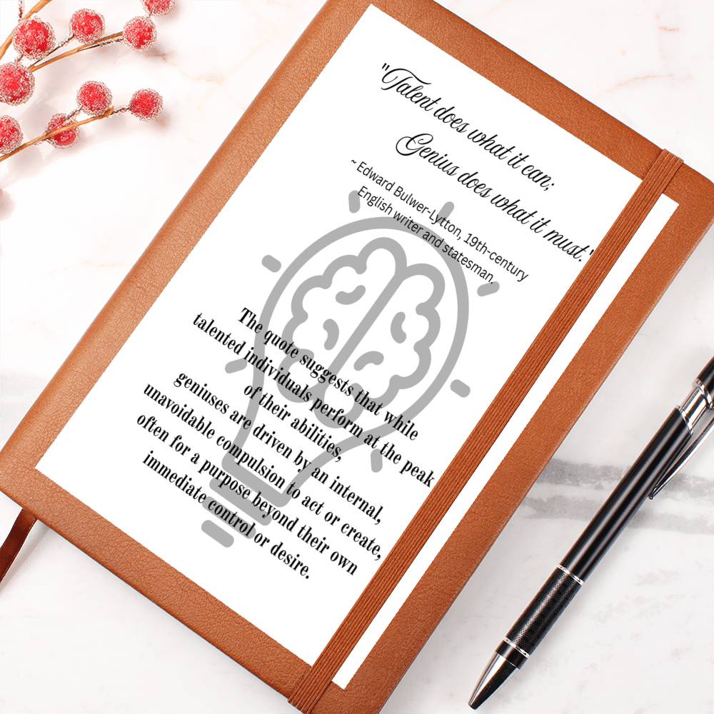 Talent does what it can; Genius does what it must.