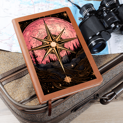 Pink Moon Glow Symbol – Vegan Leather Graphic Journal