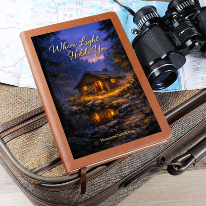 Where Light Holds YOU – Premium Chakra's Safe Space Journal in Vegan Leather