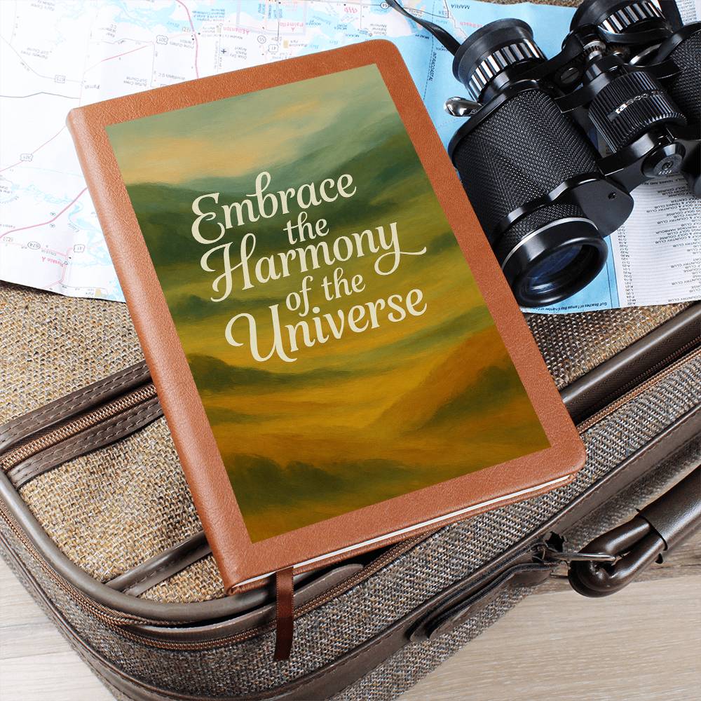 Embrace the Harmony of the Universe Graphic Journal Vegan Leather