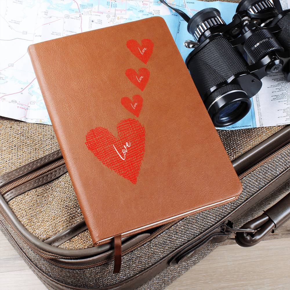 Love Hearts Graphic Journal Vegan Leather