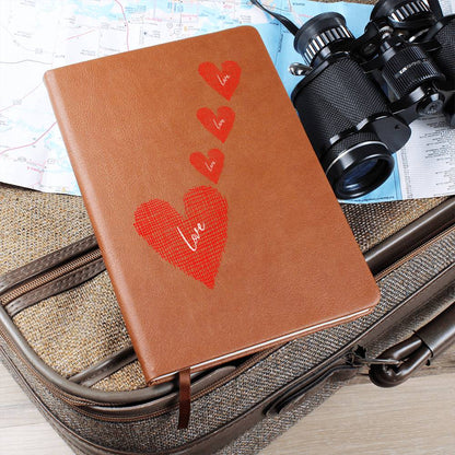 Love Hearts Graphic Journal Vegan Leather