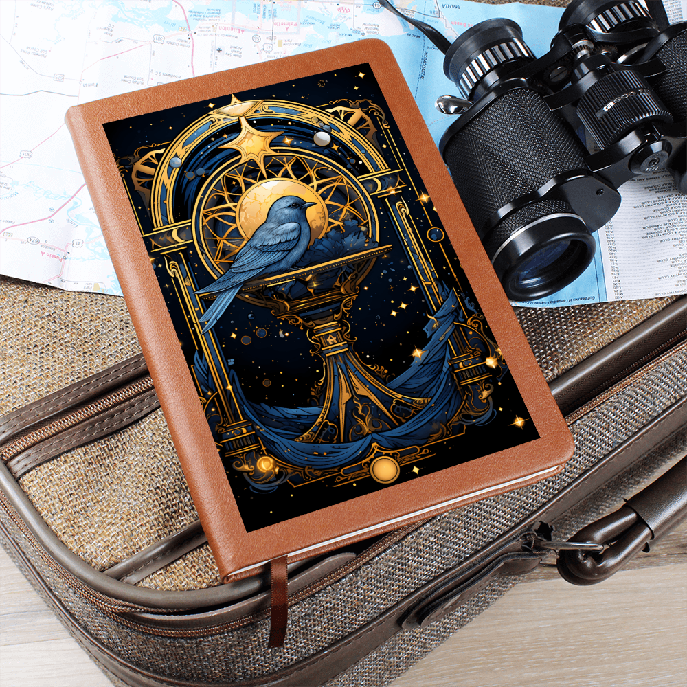 Bluebird Celestial Portal - Vegan Leather Graphic Journal