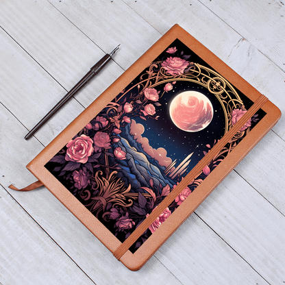 Pink Moon Arch Garden – Vegan Leather Graphic Journal