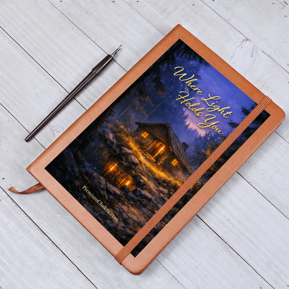 Where Light Holds YOU – Premium Chakra's Safe Space Journal in Vegan Leather
