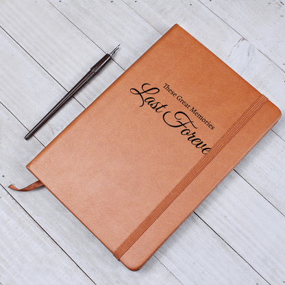 These Great Memories Last Forever - Vegan Leather Graphic Journal