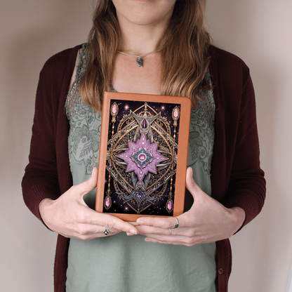 Lavender Crystal Mandala – Vegan Leather Graphic Journal