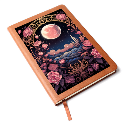 Pink Moon Arch Garden – Vegan Leather Graphic Journal