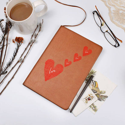 Love Hearts Graphic Journal Vegan Leather