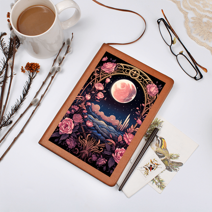 Pink Moon Arch Garden – Vegan Leather Graphic Journal