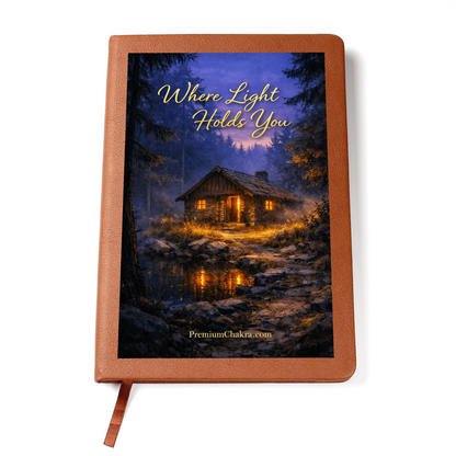 Where Light Holds YOU – Premium Chakra's Safe Space Journal in Vegan Leather