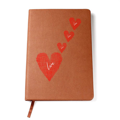 Love Hearts Graphic Journal Vegan Leather