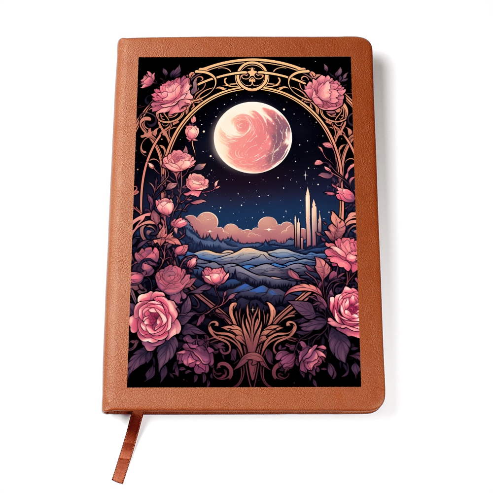 Pink Moon Arch Garden – Vegan Leather Graphic Journal