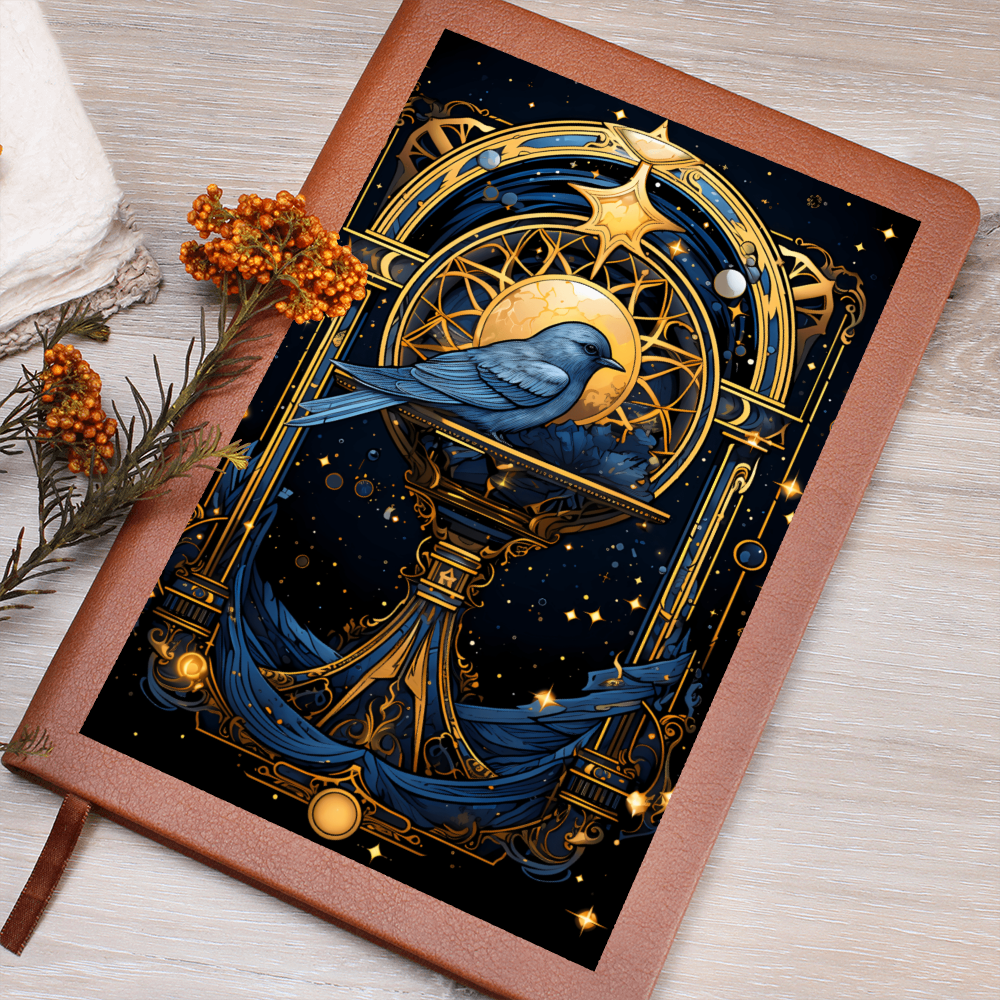 Bluebird Celestial Portal - Vegan Leather Graphic Journal