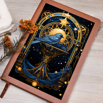 Bluebird Celestial Portal - Vegan Leather Graphic Journal