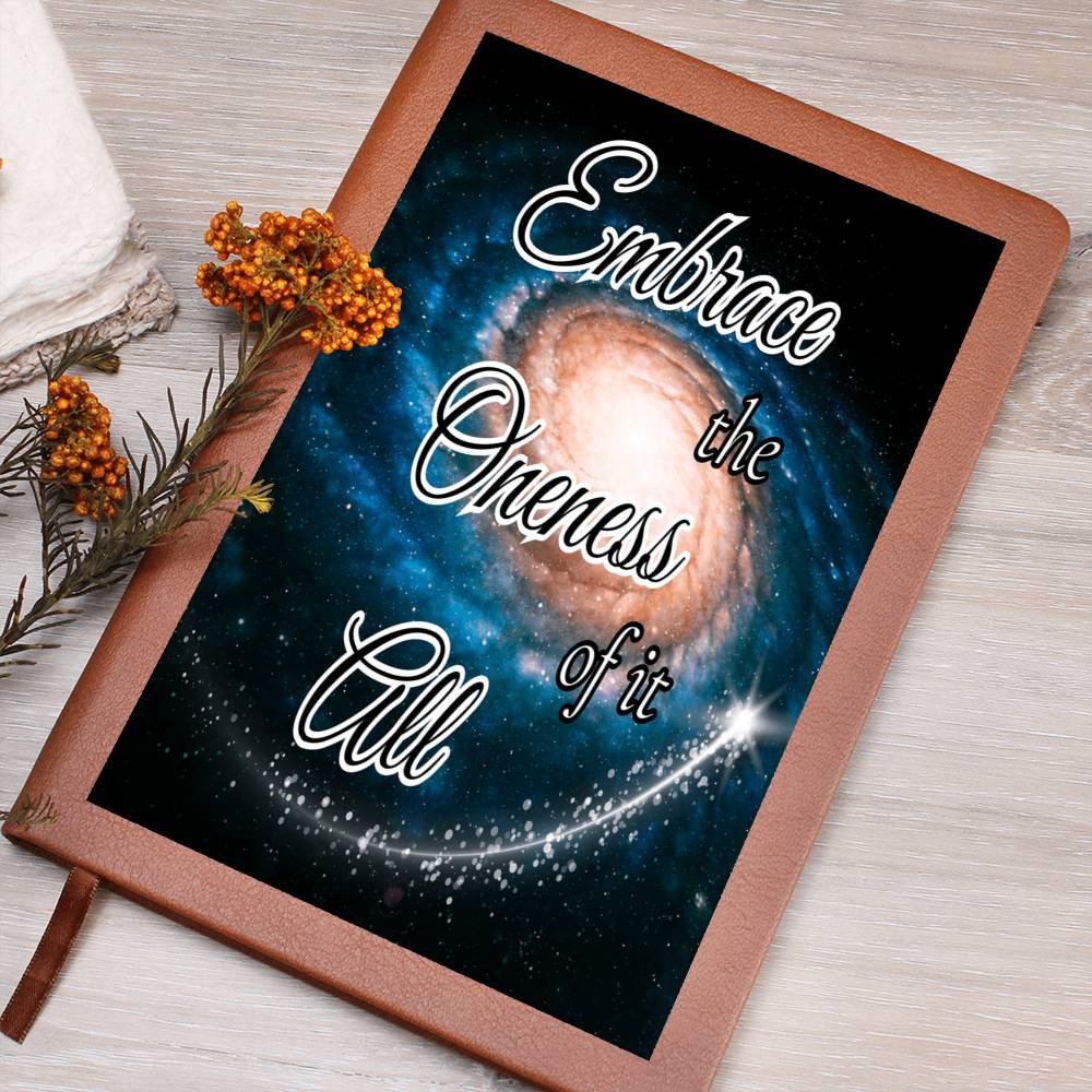 Embrace the Oneness of it all Graphic Journal Vegan Leather