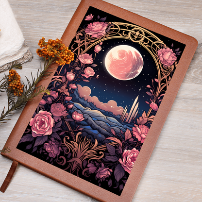 Pink Moon Arch Garden – Vegan Leather Graphic Journal
