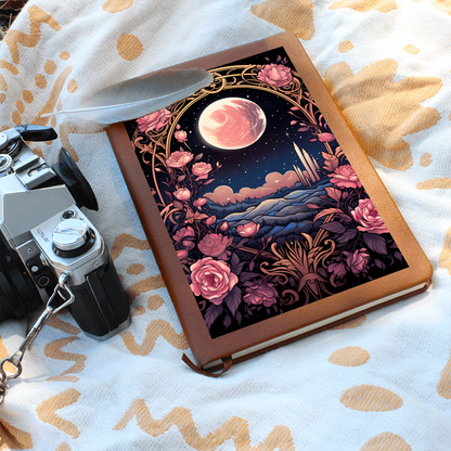 Pink Moon Arch Garden – Vegan Leather Graphic Journal