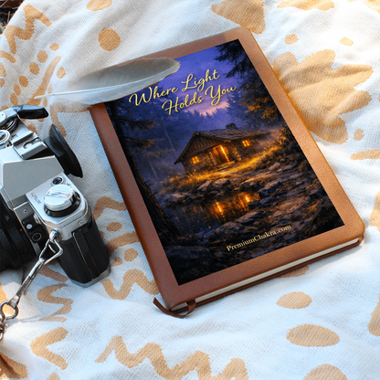 Where Light Holds YOU – Premium Chakra's Safe Space Journal in Vegan Leather