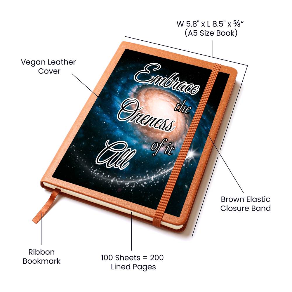 Embrace the Oneness of it all Graphic Journal Vegan Leather