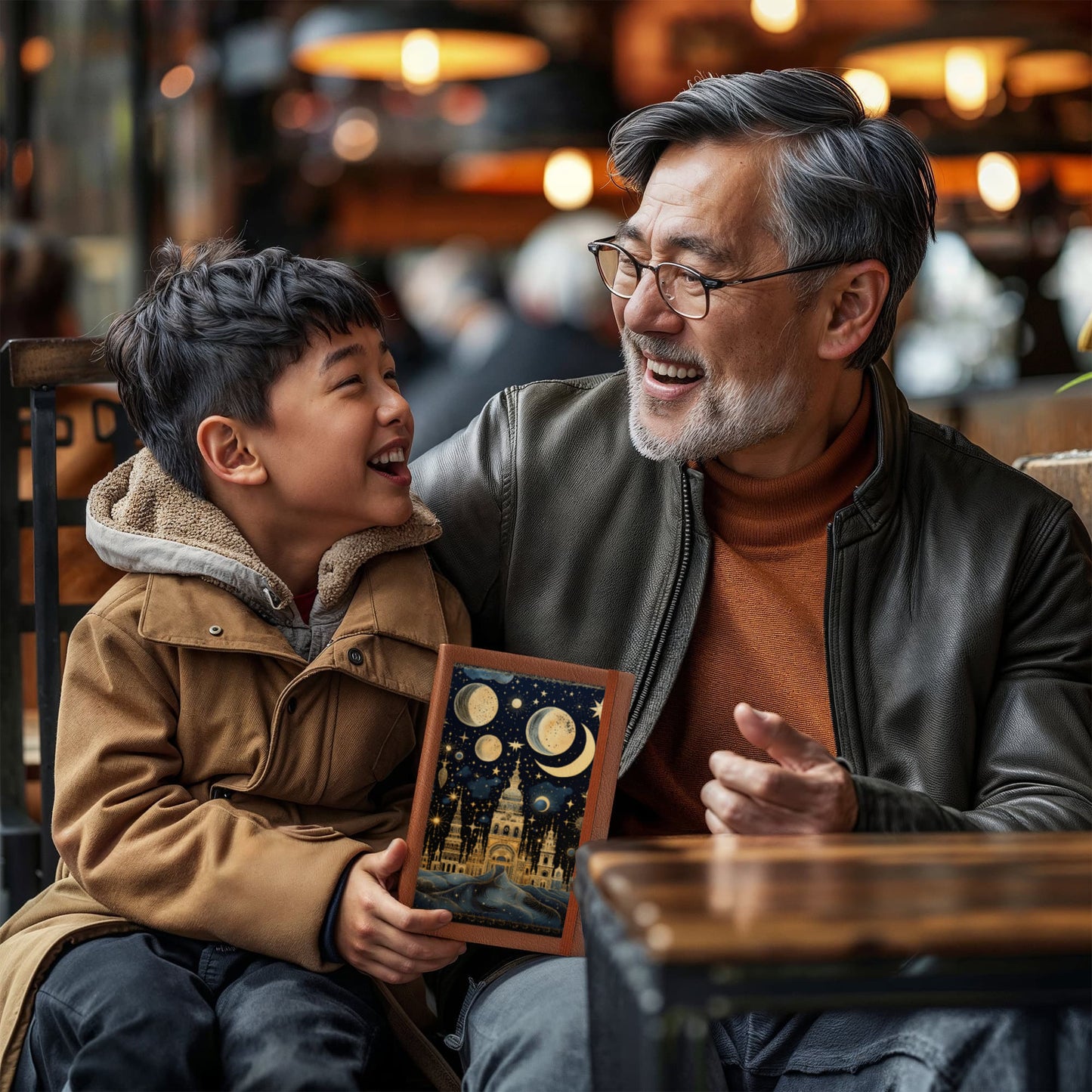 Crystal City with Planets - Vegan Leather Graphic Journal