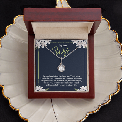 To My Wife - I Am So Lucky To Have You In My Life - Eternal Hope Necklace Message Card Jewelry