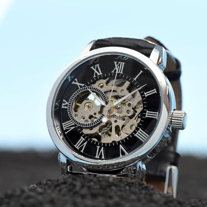 To My Husband Meeting You Was Fate - Men's Openwork Watch with Message Card Gift