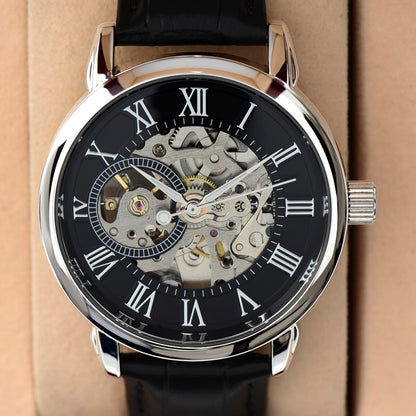 To My Husband Meeting You Was Fate - Men's Openwork Watch with Message Card Gift