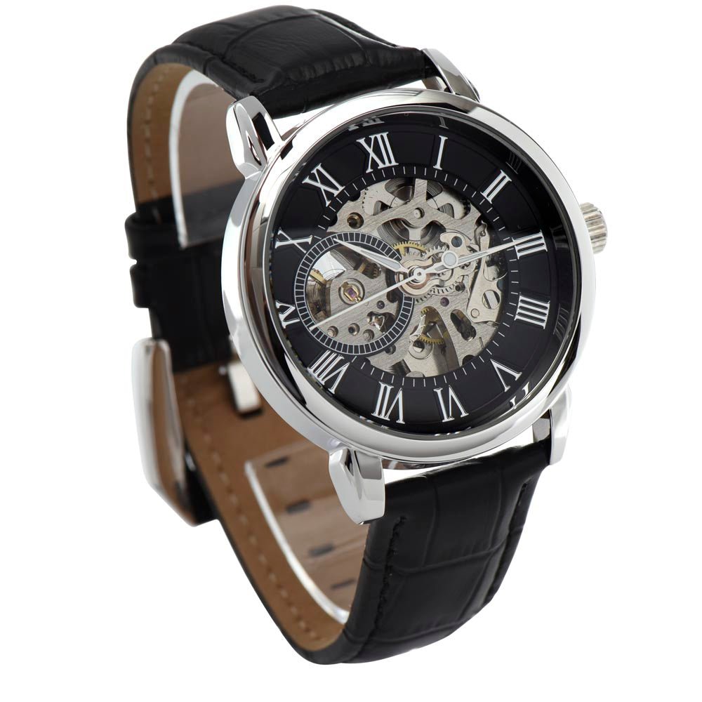 To My Husband Meeting You Was Fate - Men's Openwork Watch with Message Card Gift