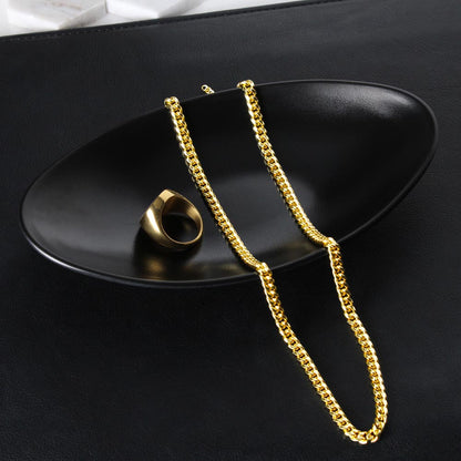 To My Son, Brave Strong Smart and Loved  - Cuban Link Chain Message Card Jewelry