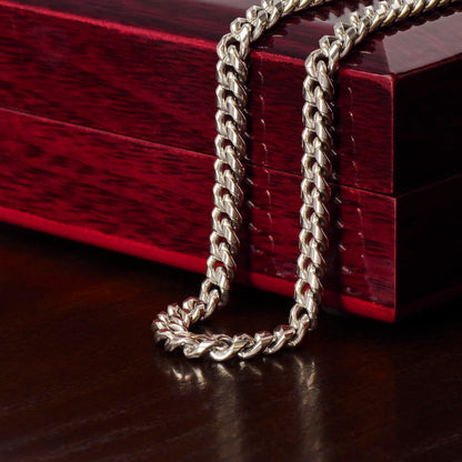 Classic Cuban Link Chain is the perfect gift - Adjustable length Available in Polished Stainless Steel and 18k Yellow Gold Over Stainless Steel