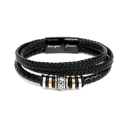 We've Been Through It All Together And We Made It - Love You Forever - Braided Vegan Leather Message Bracelet