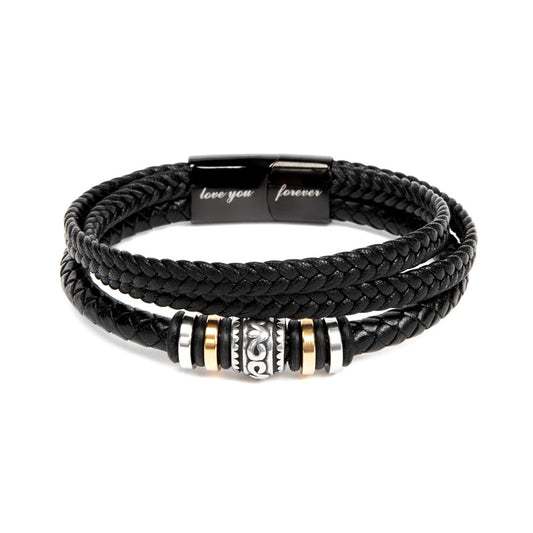 We've Been Through It All Together And We Made It - Love You Forever - Braided Vegan Leather Message Bracelet