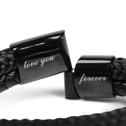 We've Been Through It All Together And We Made It - Love You Forever - Braided Vegan Leather Message Bracelet