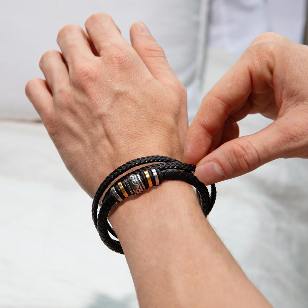 We've Been Through It All Together And We Made It - Love You Forever - Braided Vegan Leather Message Bracelet