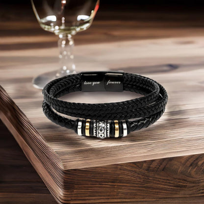 We've Been Through It All Together And We Made It - Love You Forever - Braided Vegan Leather Message Bracelet