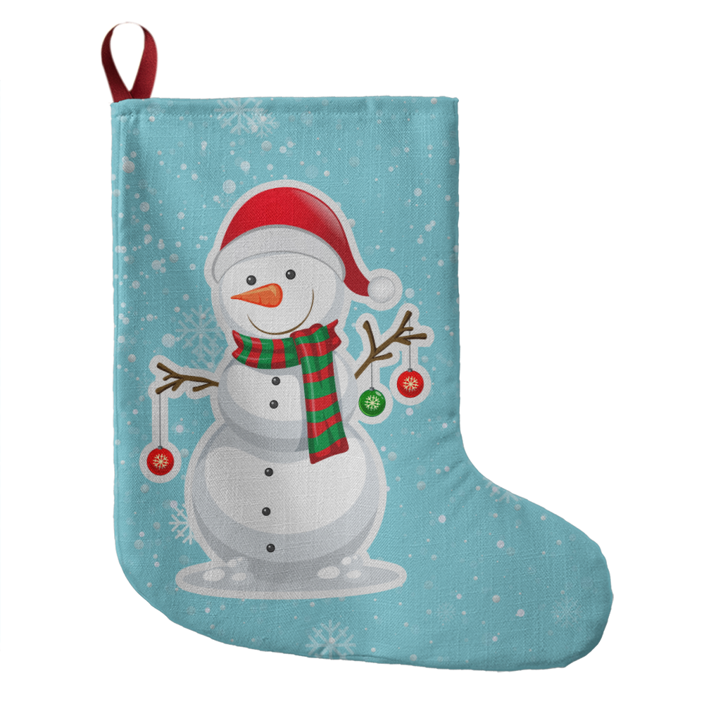 Snowman with Ornaments - Giant Christmas Stocking