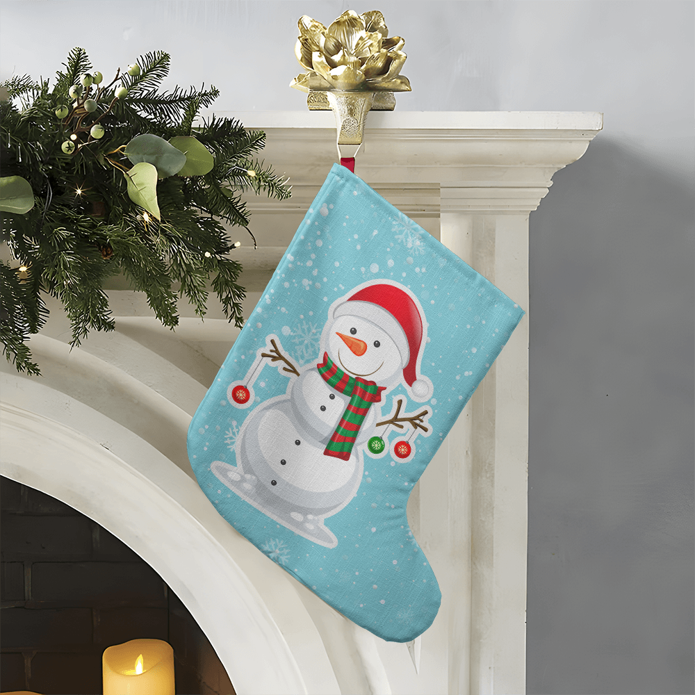 Snowman with Ornaments - Giant Christmas Stocking