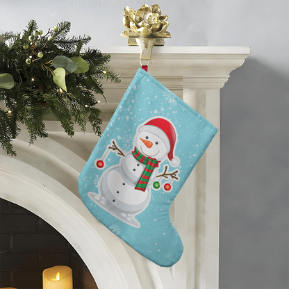 Snowman with Ornaments - Giant Christmas Stocking