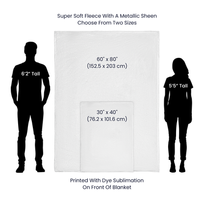 Red Nosed Deer in Rural Winter Scene - Mink Touch Fleece Blanket - so soft!