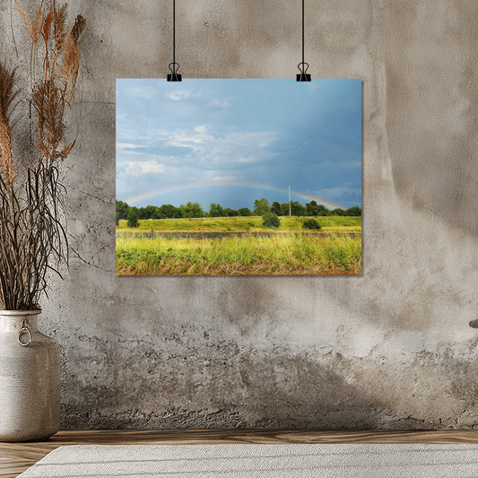 Texas Highway Rainbow Photograph by Reiki Nan - High Gloss Poster