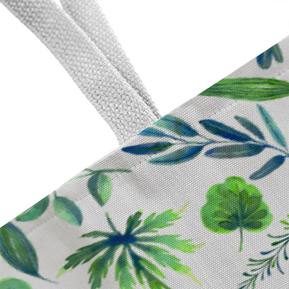 Spring and Summer Beautiful Green Floral Design - All Over Print Tote Bag in 3 Sizes
