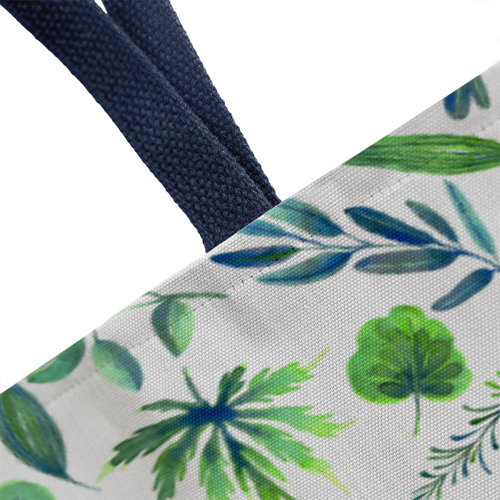 Spring and Summer Beautiful Green Floral Design - All Over Print Tote Bag in 3 Sizes