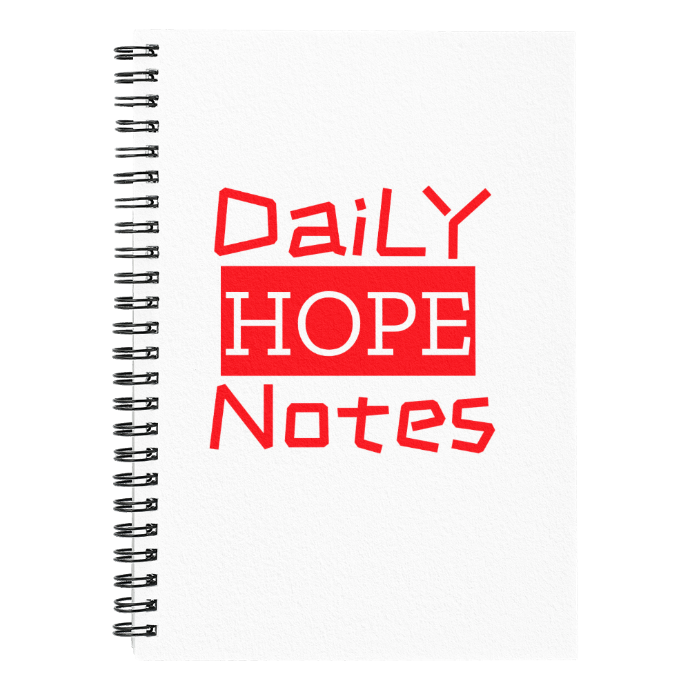 Daily HOPE Notes - Spiral Notebook in Ruled Lines or Graph Paper Options - 120 pages